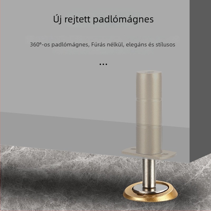Rejtett padlóra szerelt ajtó stopper, rozsdamentes acél 304, polírozott/ elektropolírozott felület, rejtett kialakítás, kézi működtetés