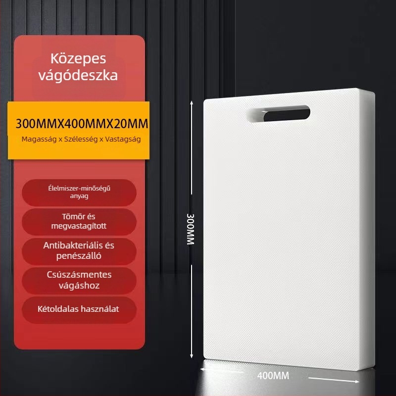 Megvastagított antibakteriális, penészmentes vágódeszka, dupla oldalú, PE anyagból, gyümölcsök és zöldségek számára
