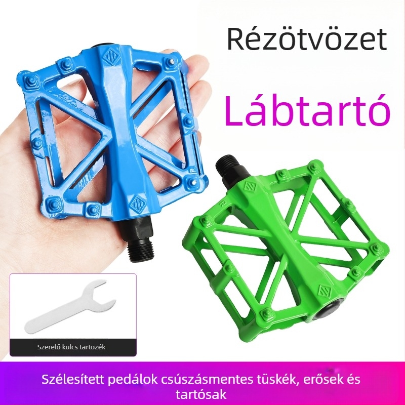 Összecsukható kerékpárpedál gömbcsapágyas, alumínium ötvözet, univerzális illesztés