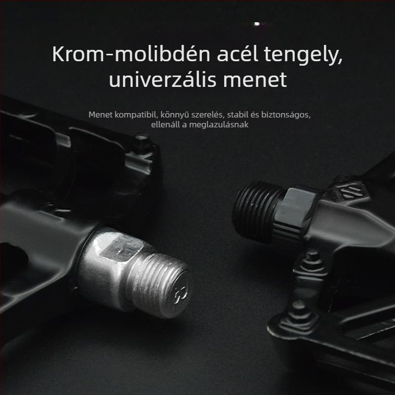 Összecsukható kerékpárpedál gömbcsapágyas, alumínium ötvözet, univerzális illesztés