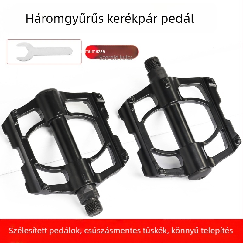 Összecsukható kerékpárpedál gömbcsapágyas, alumínium ötvözet, univerzális illesztés