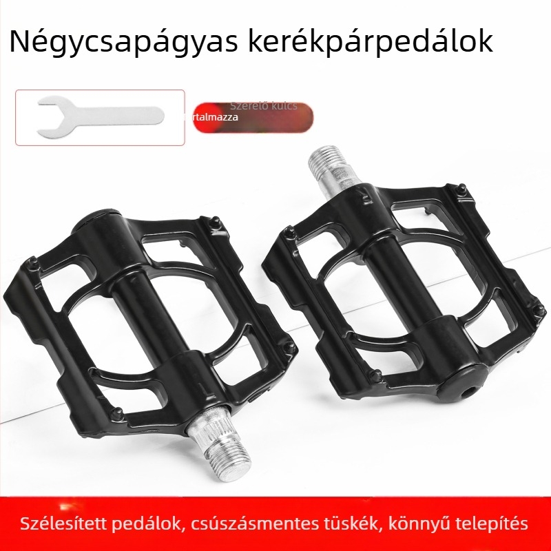Összecsukható kerékpárpedál gömbcsapágyas, alumínium ötvözet, univerzális illesztés