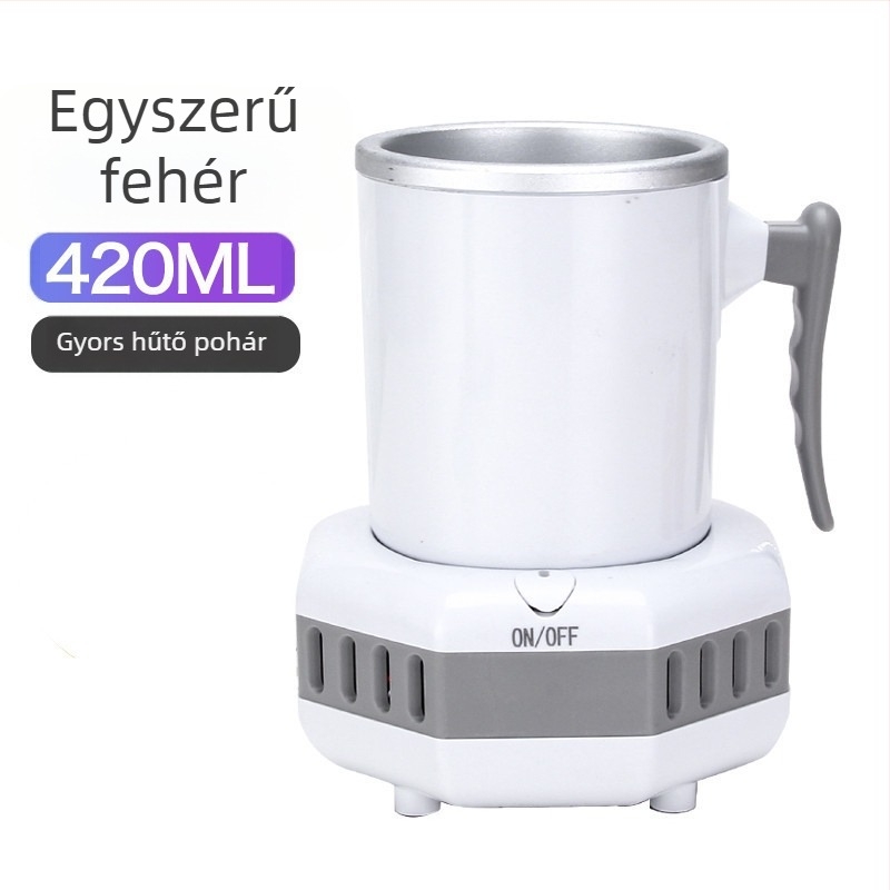 Hordozható mini hűtőpohár gyors lehűtéssel italokhoz – 220V, ideális irodában, kollégiumban és autóban