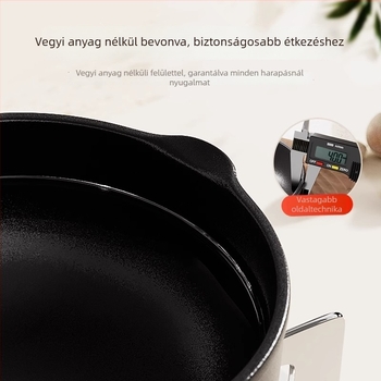 Öntöttvas mély serpenyő olajöntésére, tapadásmentes, modell 985