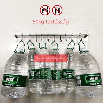 Fali konyhai tároló spatulák és kanalak számára, 304 rozsdamentes acél, kefés felület, 412 g, márka Hundred Way, modern minimalista stílus