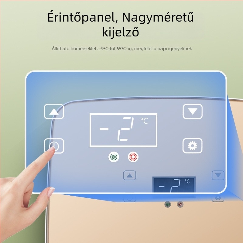 Félvezető autóhűtő | 50W, 12V/220V, 2°C hűtés, 65°C melegítés, műanyag ház