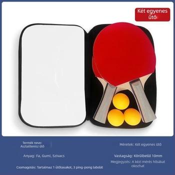 Kezdőknek szóló pingpongütő – PP anyag, kompatibilis Shakehand és Penhold fogással, edzés/verseny használatra