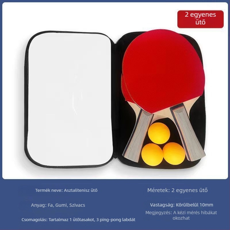 Kezdőknek szóló pingpongütő – PP anyag, kompatibilis Shakehand és Penhold fogással, edzés/verseny használatra