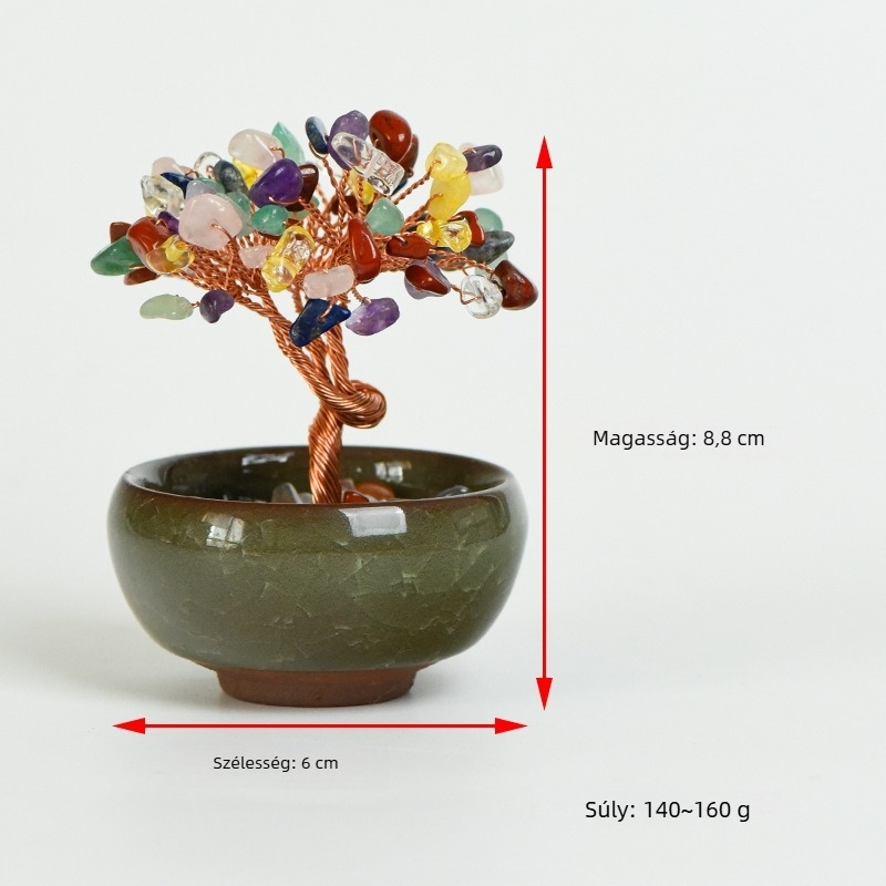 Teáscsésze állvány kristályból – kristály durva kő, új kínai stílus, Zhishanfang márka, nagykereskedelmi csomagolás