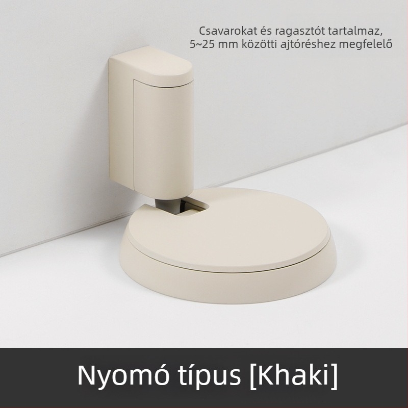 Ajtó stopper, kazettás típus, mágnesmentes cinkötvözetből, padlóhoz rögzítve, kézi működtetés, hálószoba ajtóihoz