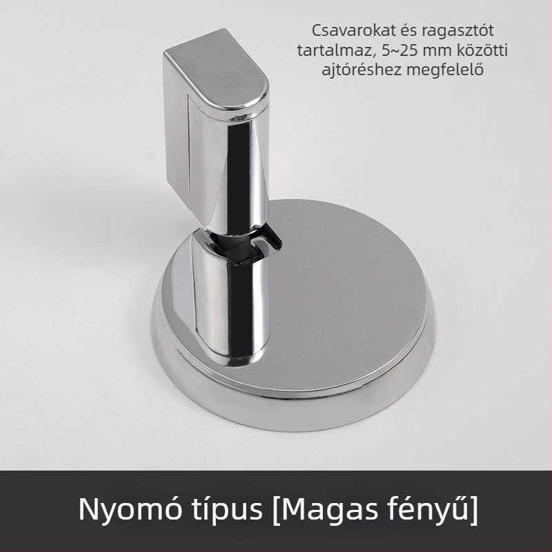 Ajtó stopper, kazettás típus, mágnesmentes cinkötvözetből, padlóhoz rögzítve, kézi működtetés, hálószoba ajtóihoz