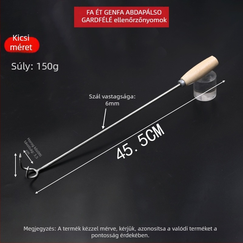 Hosszú nyélű rozsdamentes acél húskampó főtt, sült és párolt húsokhoz