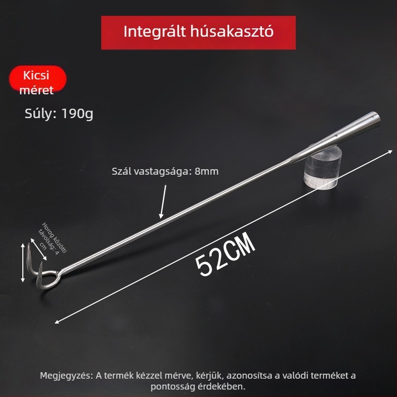 Hosszú nyélű rozsdamentes acél húskampó főtt, sült és párolt húsokhoz