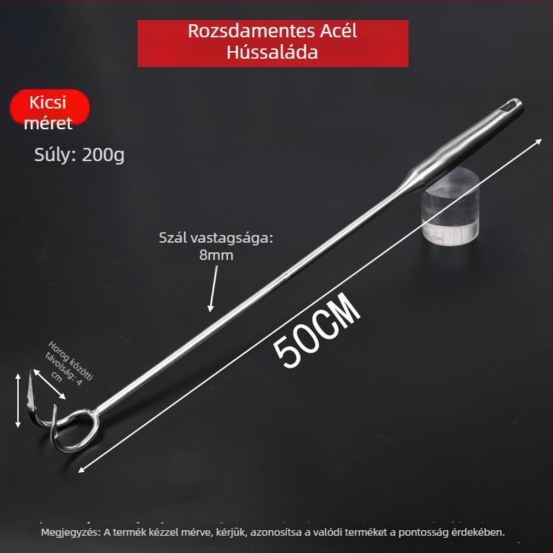 Hosszú nyélű rozsdamentes acél húskampó főtt, sült és párolt húsokhoz