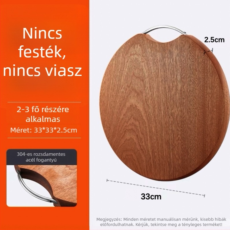 Prémium kétoldalas vágódeszka tömörfából, tartós, csúszásmentes konyhai használatra