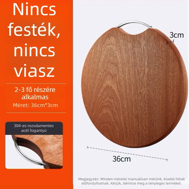 Prémium kétoldalas vágódeszka tömörfából, tartós, csúszásmentes konyhai használatra