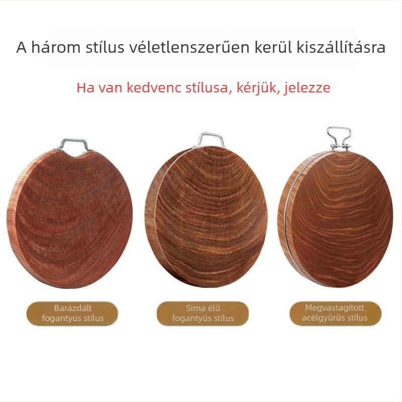 Prémium kétoldalas vágódeszka tömörfából, tartós, csúszásmentes konyhai használatra