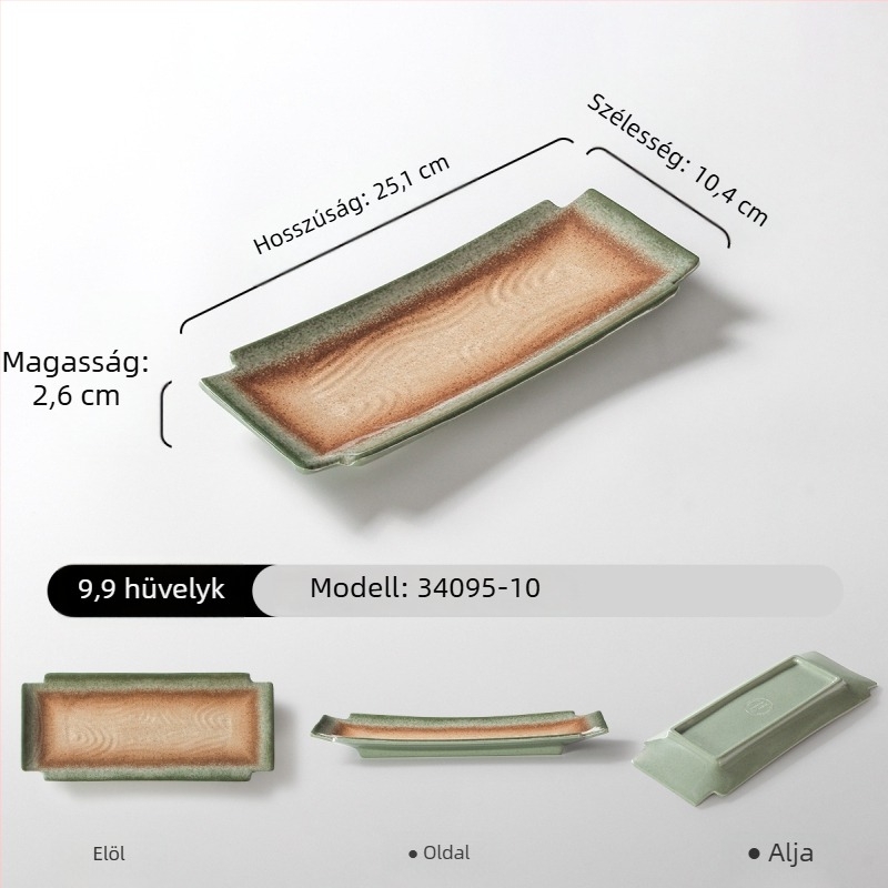 Melaminból készült téglalap alakú tányér tálaláshoz, gradiens szín, modern minimalist stílus, 24–24,9 cm, bbq-hez és forró fazékhoz
