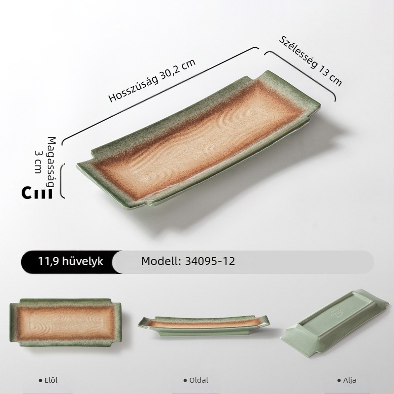 Melaminból készült téglalap alakú tányér tálaláshoz, gradiens szín, modern minimalist stílus, 24–24,9 cm, bbq-hez és forró fazékhoz