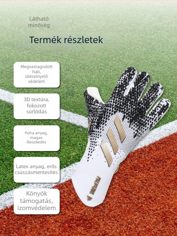 Futballkapus kesztyű - gumi, uniszex, testreszabható, meccsre és edzésre
