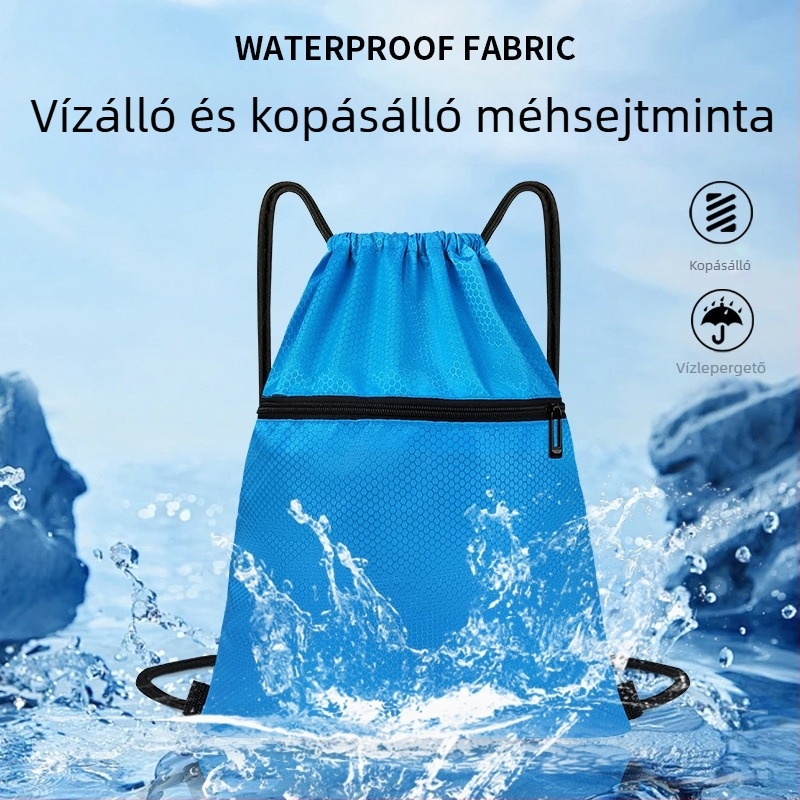 Sport hátizsák oxford anyagból, vízálló, kopásálló, ívelt vállpánt, uniszex