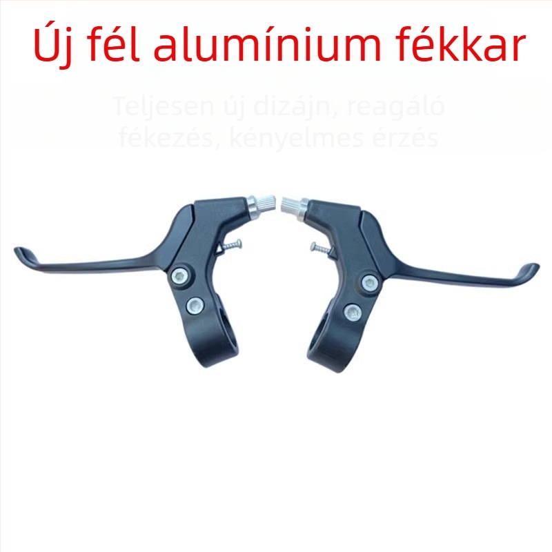 Fékkar kerékpárhoz, univerzális, fél alumínium modell, ujjal történő fékezés, alkalmas összecsukható, hegyi és gyerek kerékpárokhoz