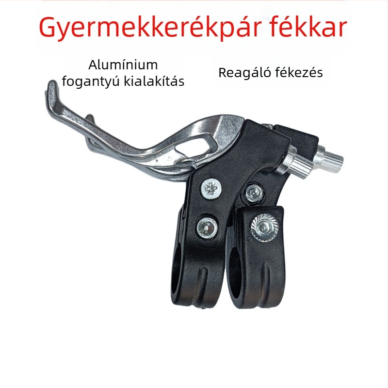 Fékkar kerékpárhoz, univerzális, fél alumínium modell, ujjal történő fékezés, alkalmas összecsukható, hegyi és gyerek kerékpárokhoz