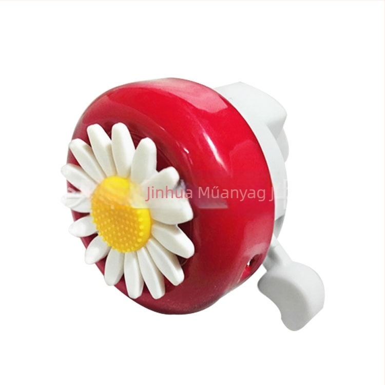 Kerékpár csengő krizantém mintával, műanyag, 54 mm