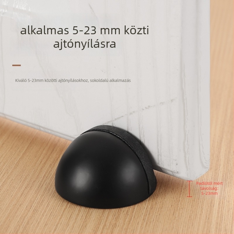 Ütközésmentes mágneses ajtóstop, padlóra szerelt, modell 60, rozsdamentes acél elektroplátolt felülettel, CT-02 telepítés, kézi működtetés, modern és egyszerű stílus, Delgu