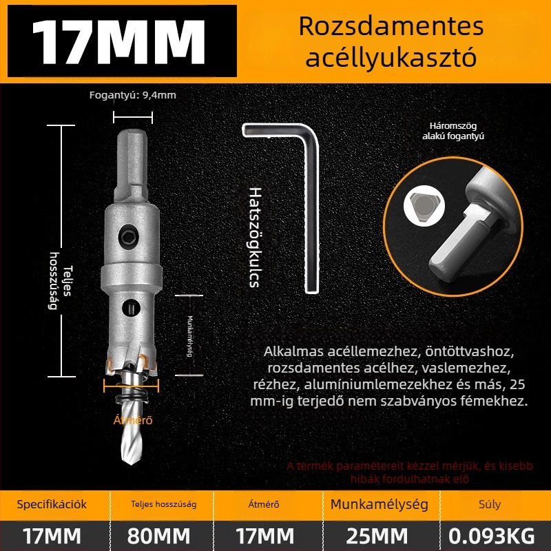 Topson Karbid Lyuknyitó Vasakhoz – Ipari Minőség, Kopásálló Rozsdamentes Acél