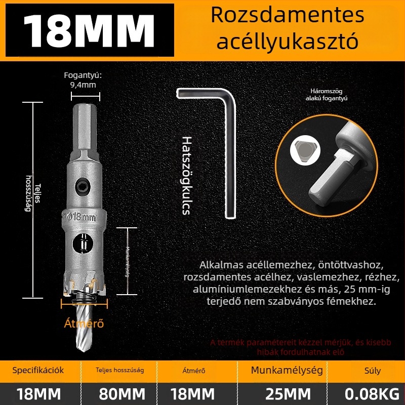 Topson Karbid Lyuknyitó Vasakhoz – Ipari Minőség, Kopásálló Rozsdamentes Acél