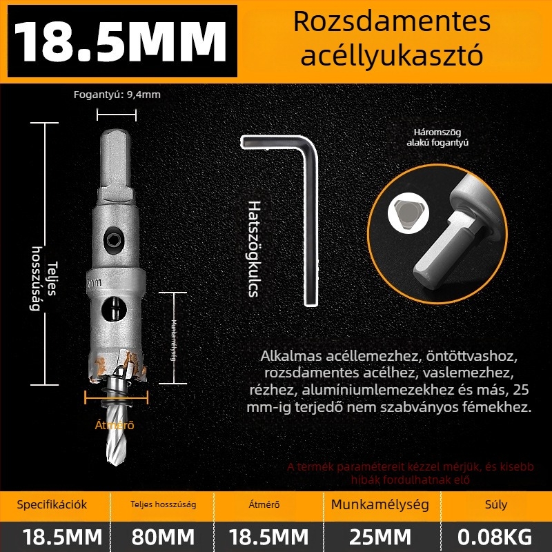 Topson Karbid Lyuknyitó Vasakhoz – Ipari Minőség, Kopásálló Rozsdamentes Acél