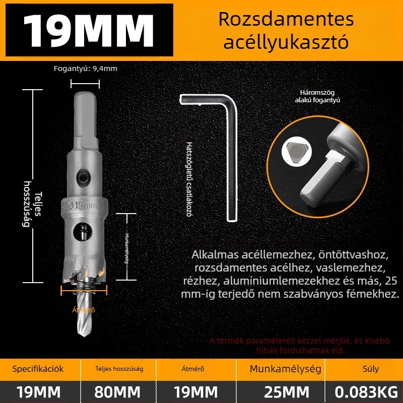 Topson Karbid Lyuknyitó Vasakhoz – Ipari Minőség, Kopásálló Rozsdamentes Acél