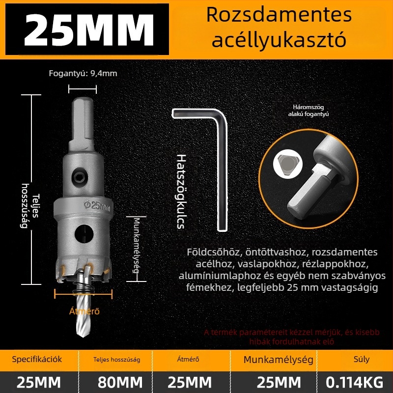 Topson Karbid Lyuknyitó Vasakhoz – Ipari Minőség, Kopásálló Rozsdamentes Acél