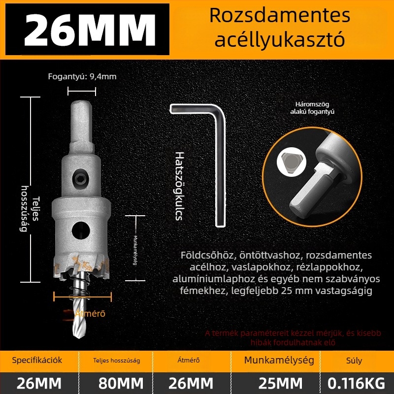 Topson Karbid Lyuknyitó Vasakhoz – Ipari Minőség, Kopásálló Rozsdamentes Acél