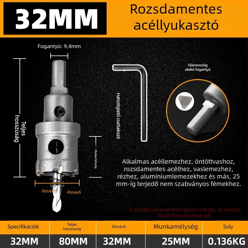 Topson Karbid Lyuknyitó Vasakhoz – Ipari Minőség, Kopásálló Rozsdamentes Acél