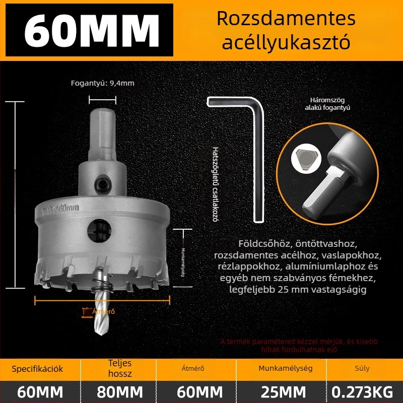 Topson Karbid Lyuknyitó Vasakhoz – Ipari Minőség, Kopásálló Rozsdamentes Acél