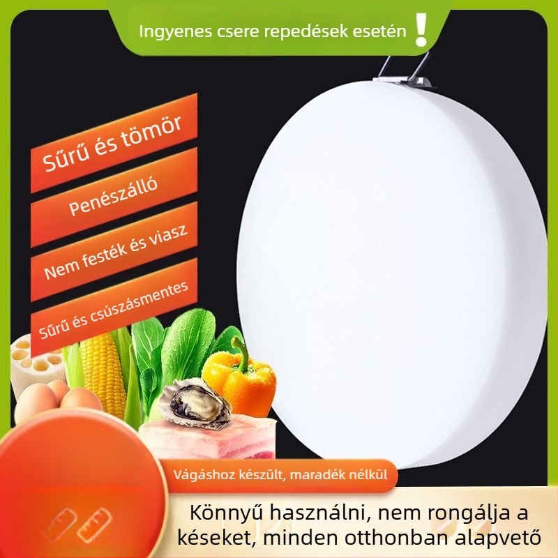 Élelmiszer-minőségű PE kör alakú vágódeszka, színes kódolású, vastag, konyha és hotel használatra