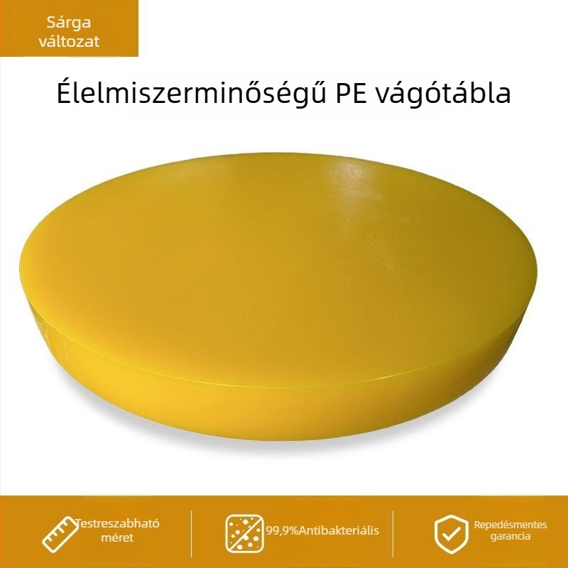 Élelmiszer-minőségű PE kör alakú vágódeszka, színes kódolású, vastag, konyha és hotel használatra