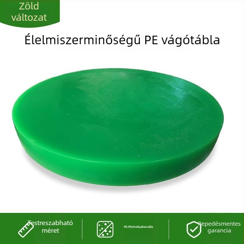 Élelmiszer-minőségű PE kör alakú vágódeszka, színes kódolású, vastag, konyha és hotel használatra