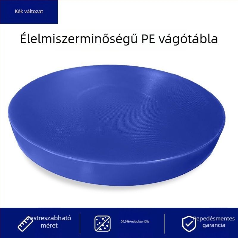 Élelmiszer-minőségű PE kör alakú vágódeszka, színes kódolású, vastag, konyha és hotel használatra