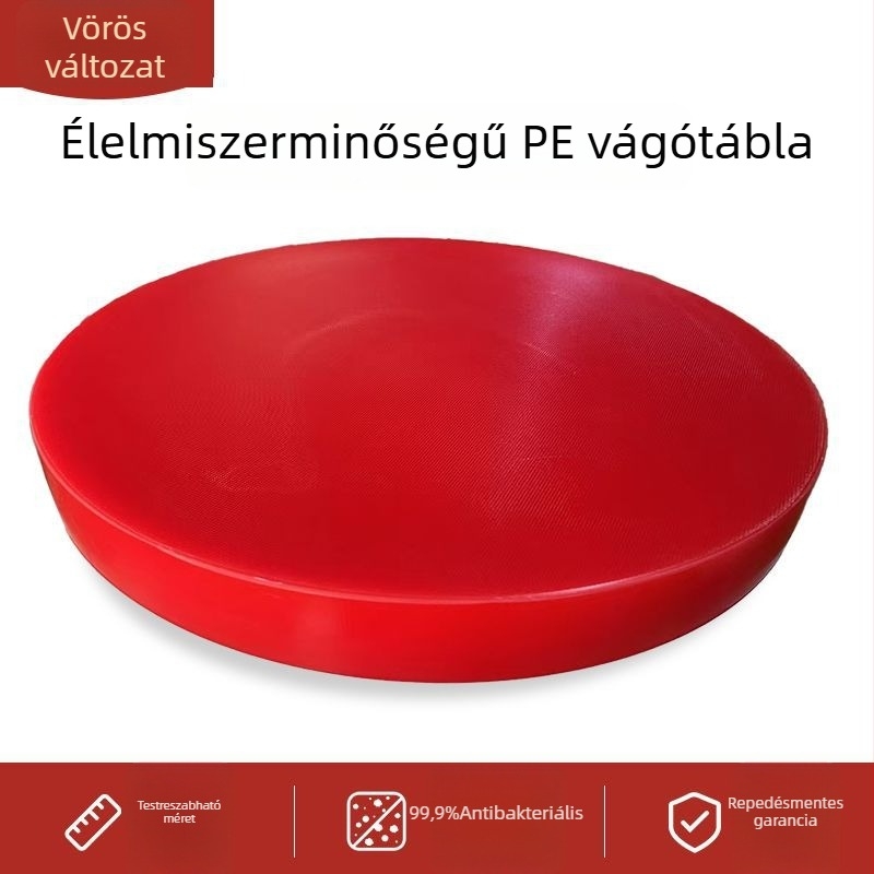 Élelmiszer-minőségű PE kör alakú vágódeszka, színes kódolású, vastag, konyha és hotel használatra