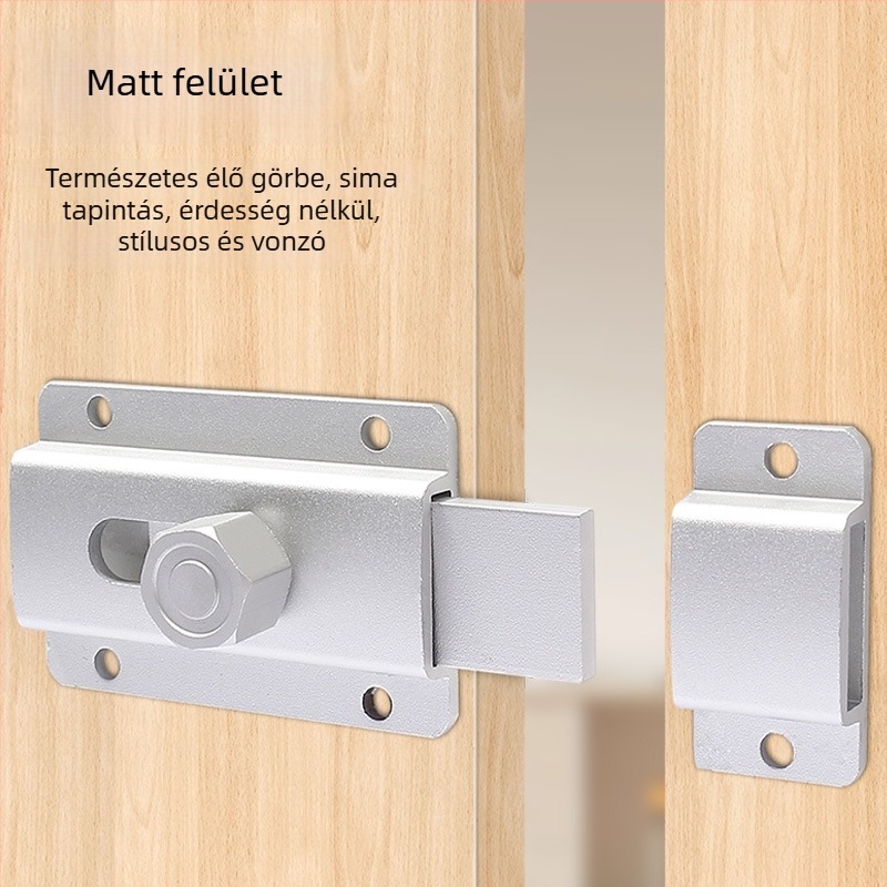 Ajtózár típus A – alumíniumötvözet, matt felület, modell 2024.5.16 four-color latch, modern egyszerű stílus