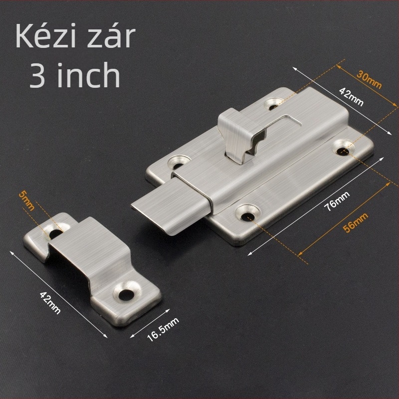 Ajtózár típus A – alumíniumötvözet, matt felület, modell 2024.5.16 four-color latch, modern egyszerű stílus