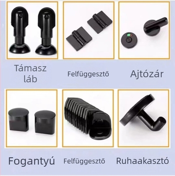 Nyilvános mosdó válaszfalak hardver készlet – rozsdamentes acél, műanyag, nejlon; pántok, indikátor zár, fogantyú