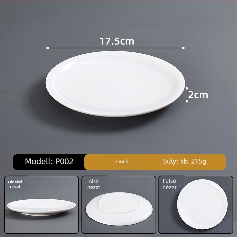 Melaminból készült porcelán utánozat étkészlet – tányér, szabálytalan alak, glazúrozott felület, modern minimalist stílus, logó nyomtatás elérhető