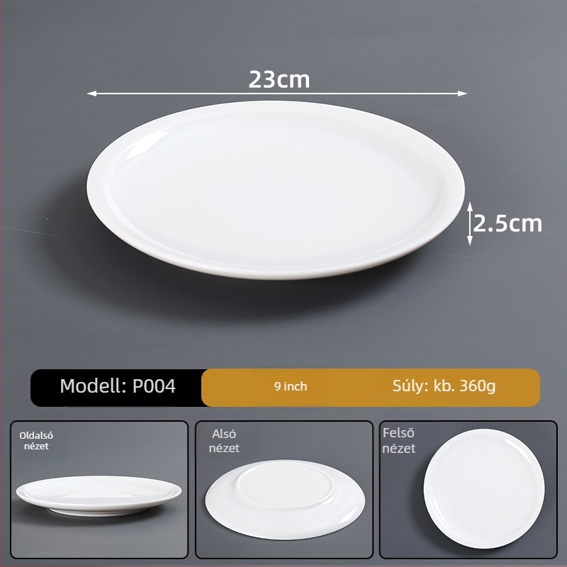 Melaminból készült porcelán utánozat étkészlet – tányér, szabálytalan alak, glazúrozott felület, modern minimalist stílus, logó nyomtatás elérhető