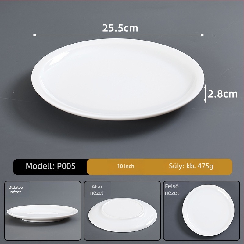 Melaminból készült porcelán utánozat étkészlet – tányér, szabálytalan alak, glazúrozott felület, modern minimalist stílus, logó nyomtatás elérhető