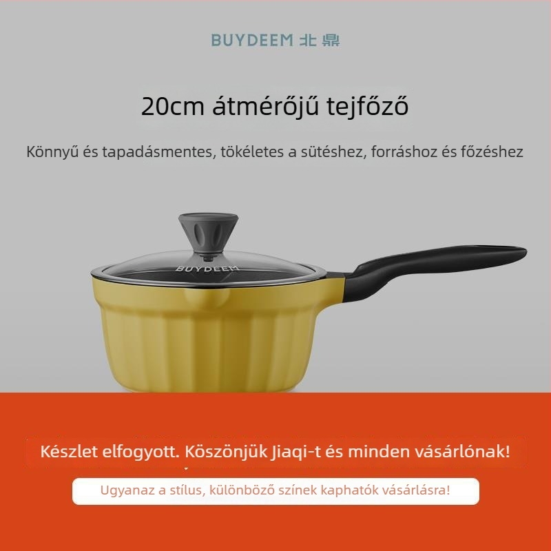 Elektronikus öntöttvas edény tapadásmentes kerámiabevonattal, üvegfedő, gyors hővezetés, modell Jg-214028, tömeg 2,5 kg