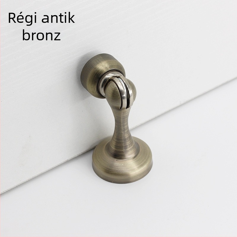 Rozsdamentes acélból készült, falra szerelhető ajtóstop, modell 218, felület: drótos mintázat
